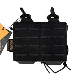 CONQUER DOUBLE RIFLE MAG POUCH  BK