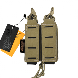 CONQUER DOUBLE PISTOL MAG POUCH  TAN